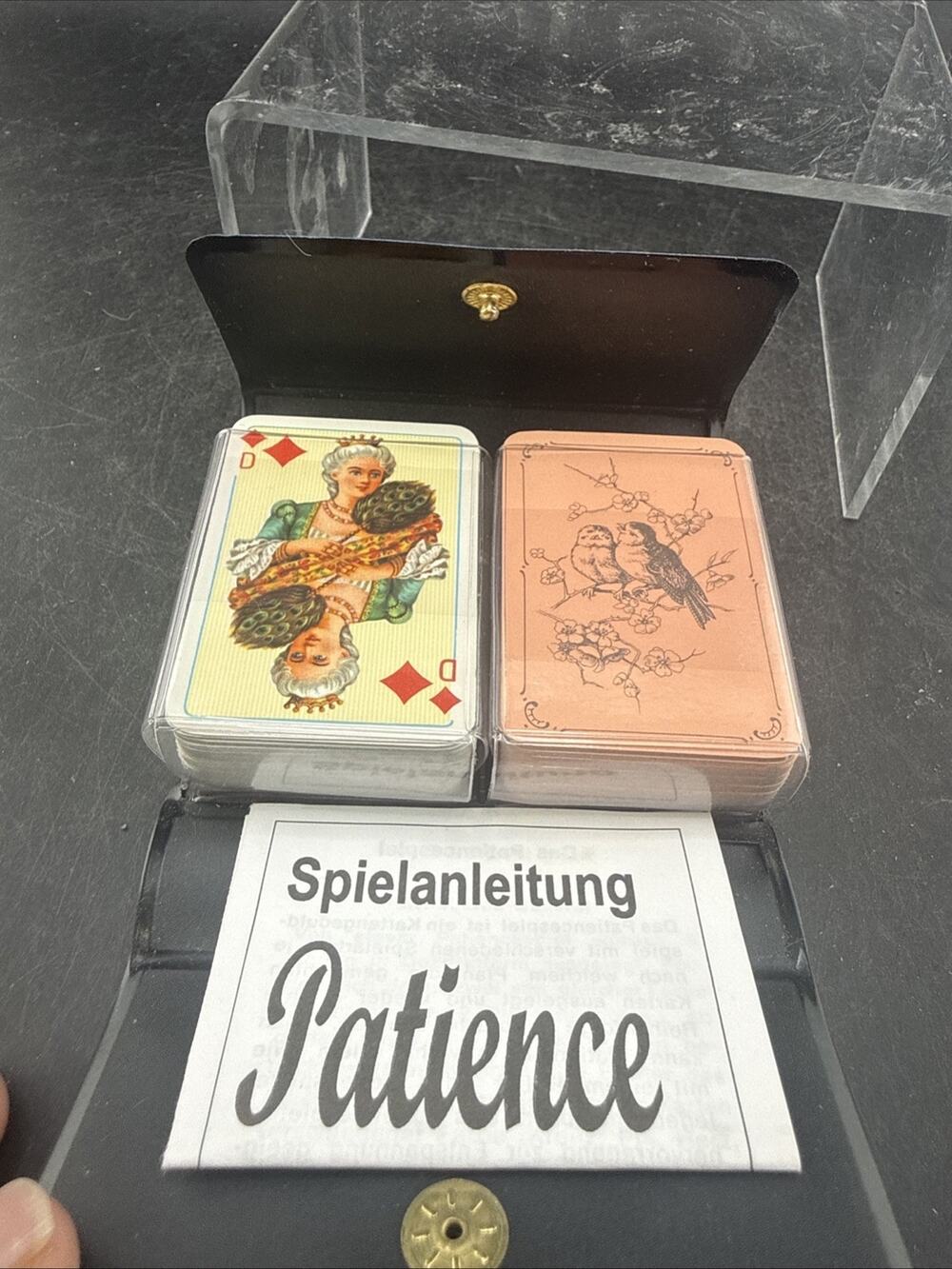 Vintage ASS Altenburger Patience Miniature Playing Cards Travel Set NOS 2 Decks